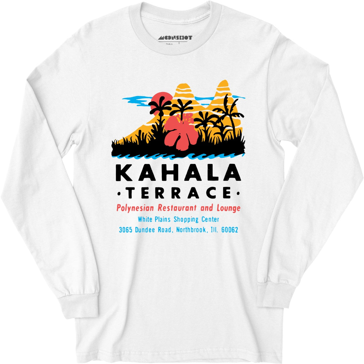 Kahala Terrace - White Plains, IL - Vintage Tiki Bar - Long Sleeve T-Shirt