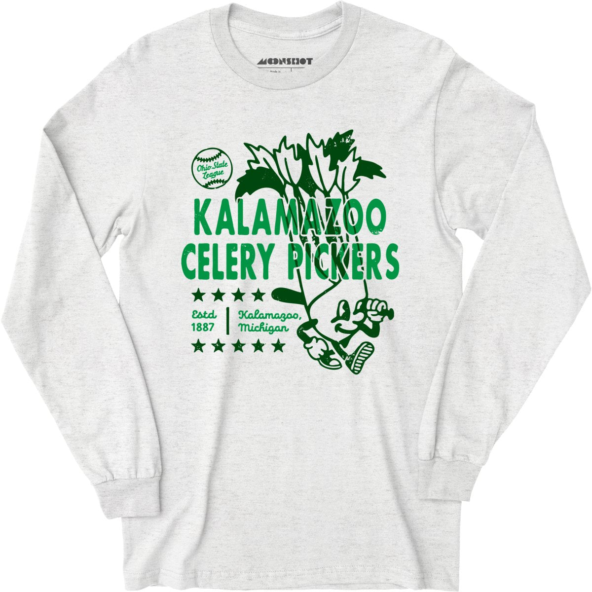 Kalamazoo Celery Pickers - Michigan - Vintage Defunct Baseball Teams - Long Sleeve T-Shirt