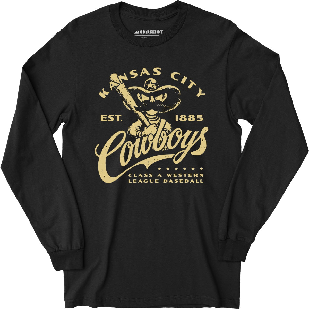 Kansas City Cowboys - Missouri - Vintage Defunct Baseball Teams - Long Sleeve T-Shirt