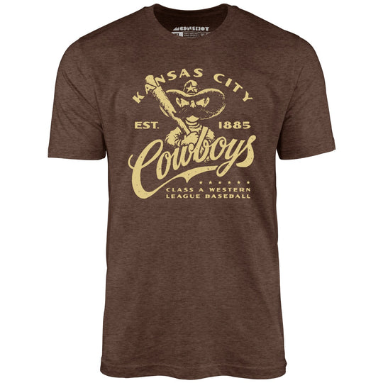 Kansas City Cowboys - Missouri - Vintage Defunct Baseball Teams - Heather Brown - Unisex T-Shirt