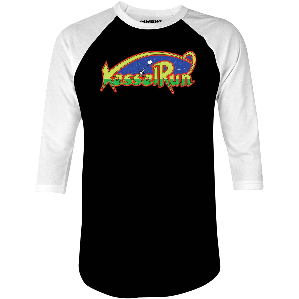 Kessel Run Galaga Mashup Parody - 3/4 Sleeve Raglan T-Shirt