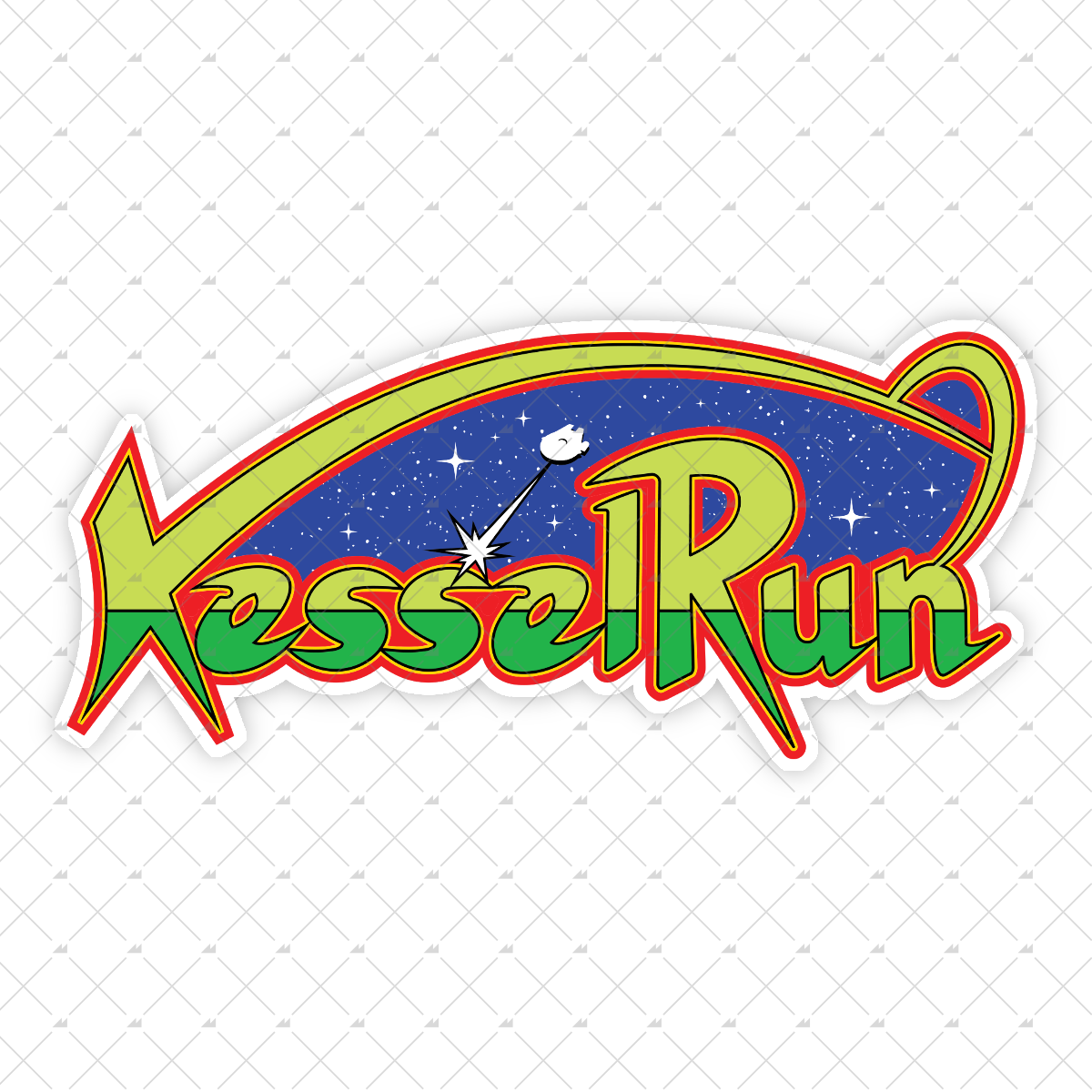 Kessel Run Galaga Mashup Parody - Sticker