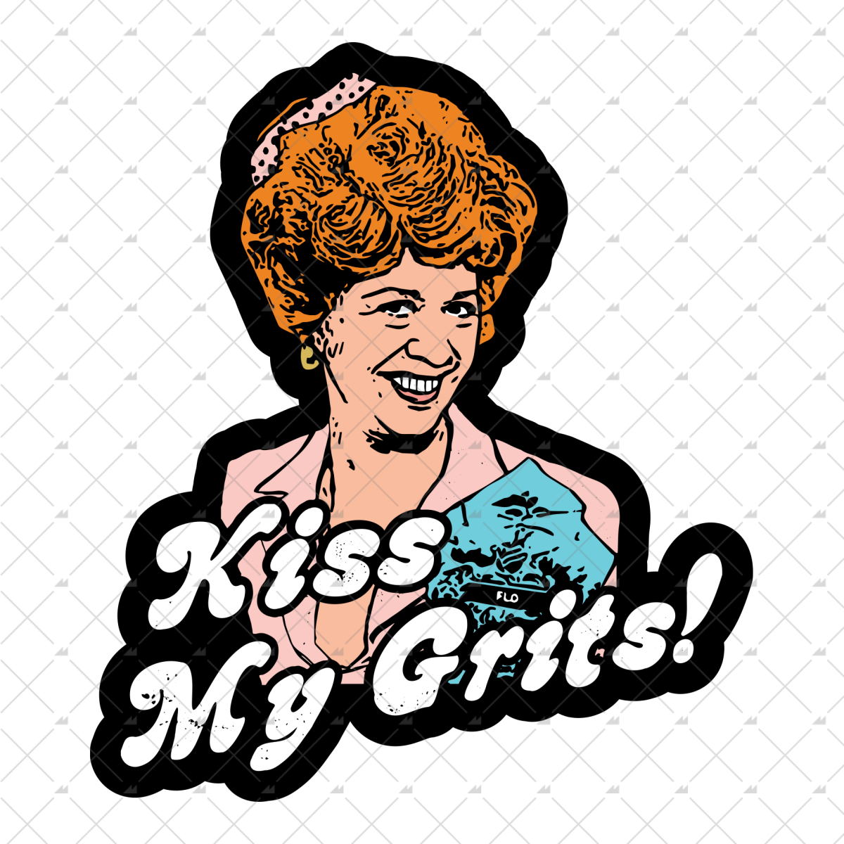 Kiss My Grits - Sticker