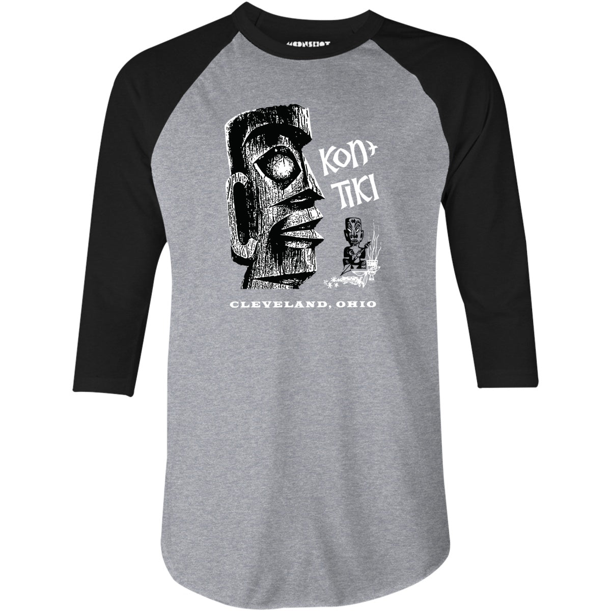 Kon-Tiki - Cleveland, OH - Vintage Tiki Bar - 3/4 Sleeve Raglan T-Shirt