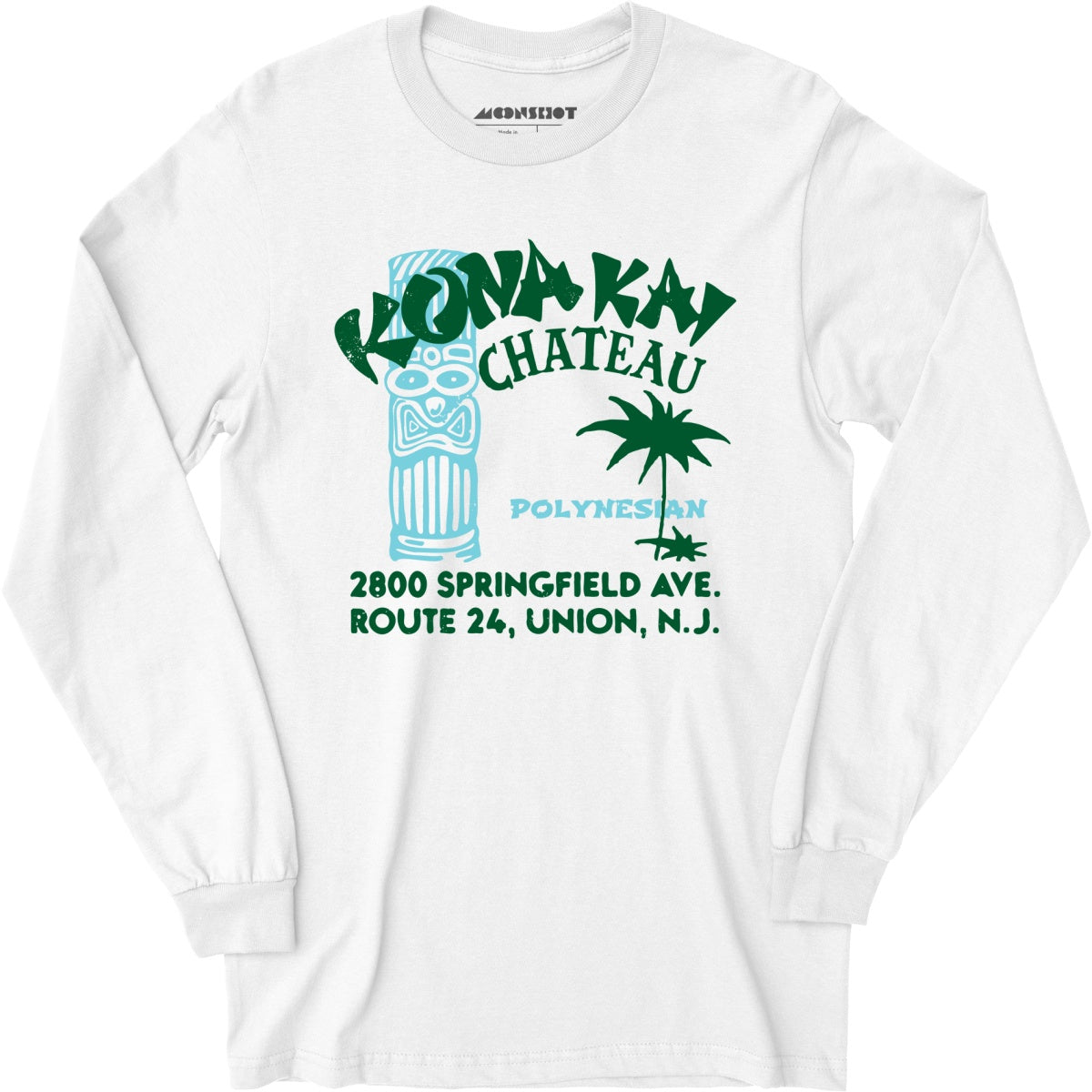 Kona Kai Chateau - Union, NJ - Vintage Tiki Bar - Long Sleeve T-Shirt