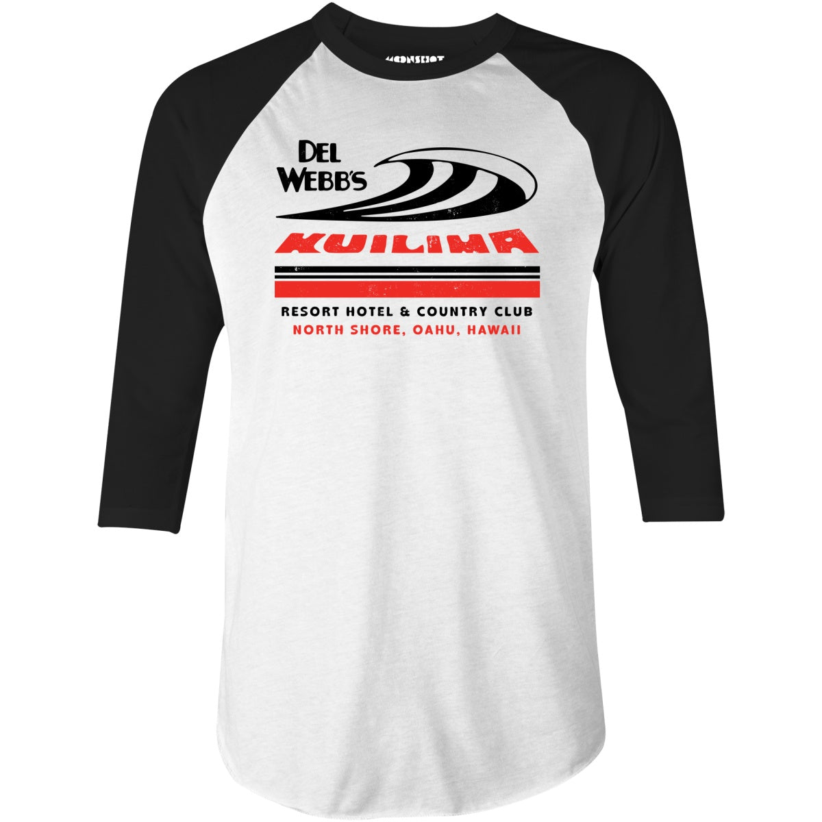 Kuilima - Oahu, Hawaii - Vintage Hotel - 3/4 Sleeve Raglan T-Shirt