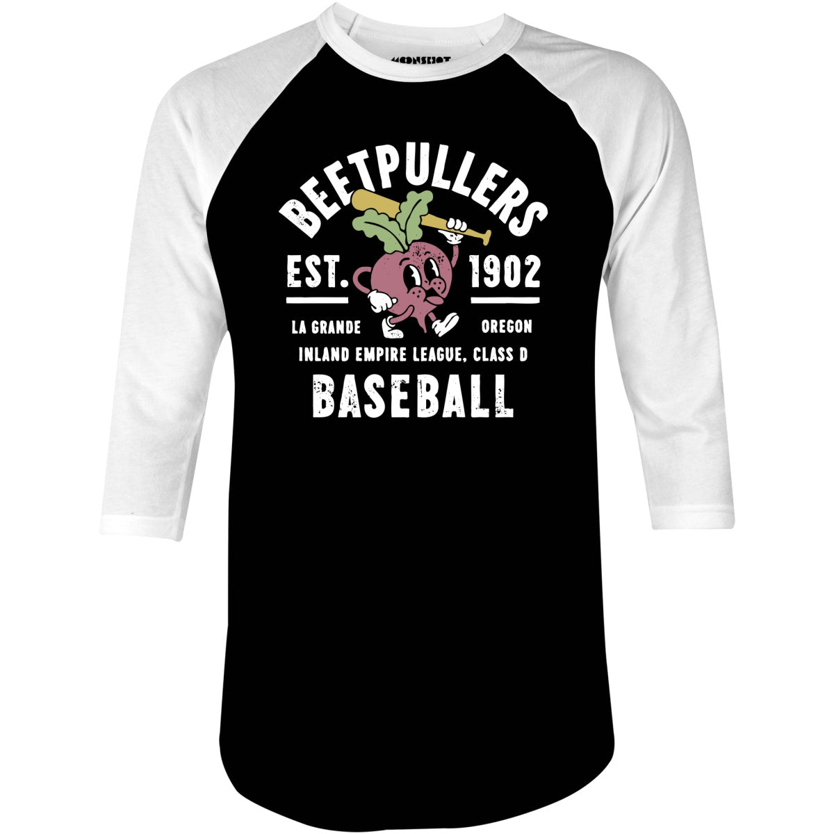 La Grande Beetpullers - Oregon - Vintage Defunct Baseball Teams - 3/4 Sleeve Raglan T-Shirt