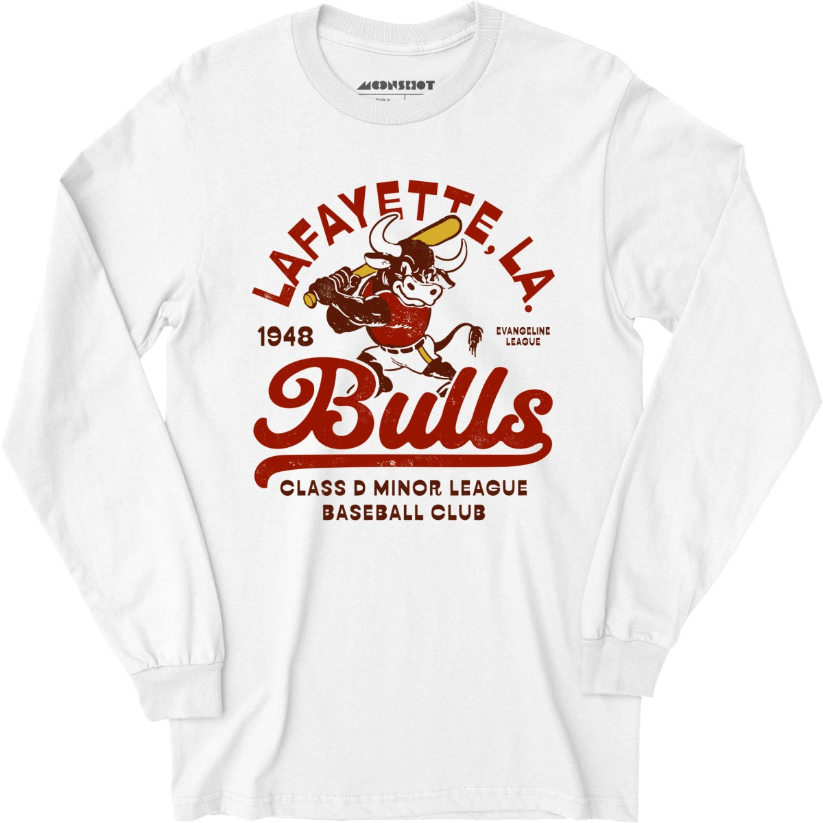 Lafayette Bulls - Louisiana - Vintage Defunct Baseball Teams - Long Sleeve T-Shirt