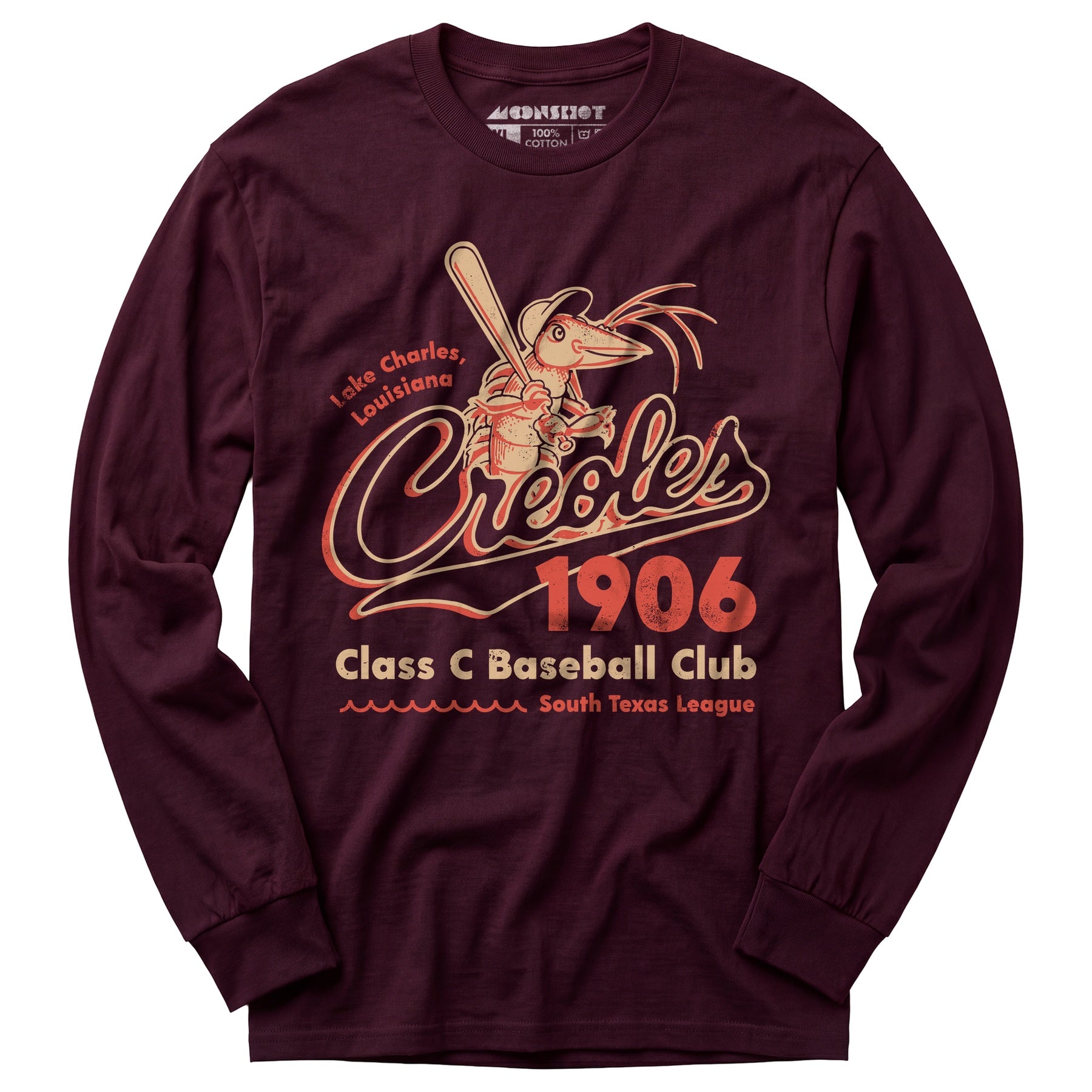 Lake Charles Creoles - Louisiana - Vintage Defunct Baseball Teams - Long Sleeve T-Shirt