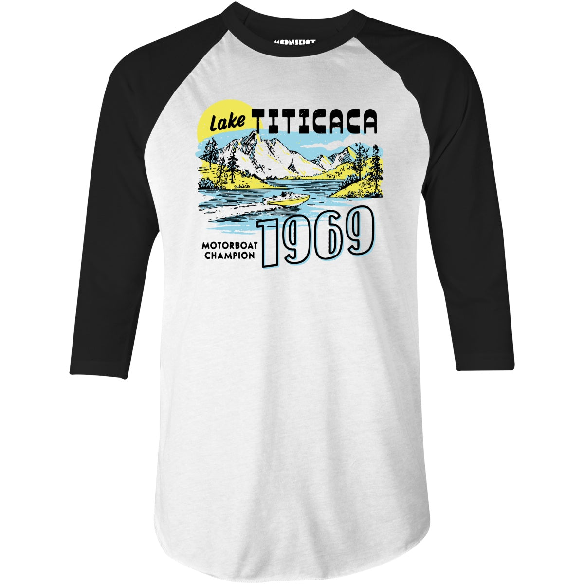 Lake Titicaca Motorboat Champion 1969 - 3/4 Sleeve Raglan T-Shirt