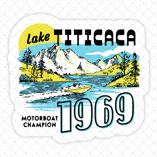 Lake Titicaca Motorboat Champion 1969 - Sticker