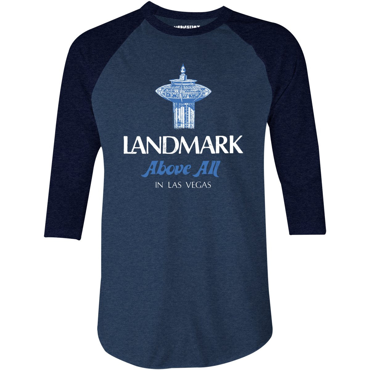 Landmark Above All - Vintage Las Vegas - 3/4 Sleeve Raglan T-Shirt