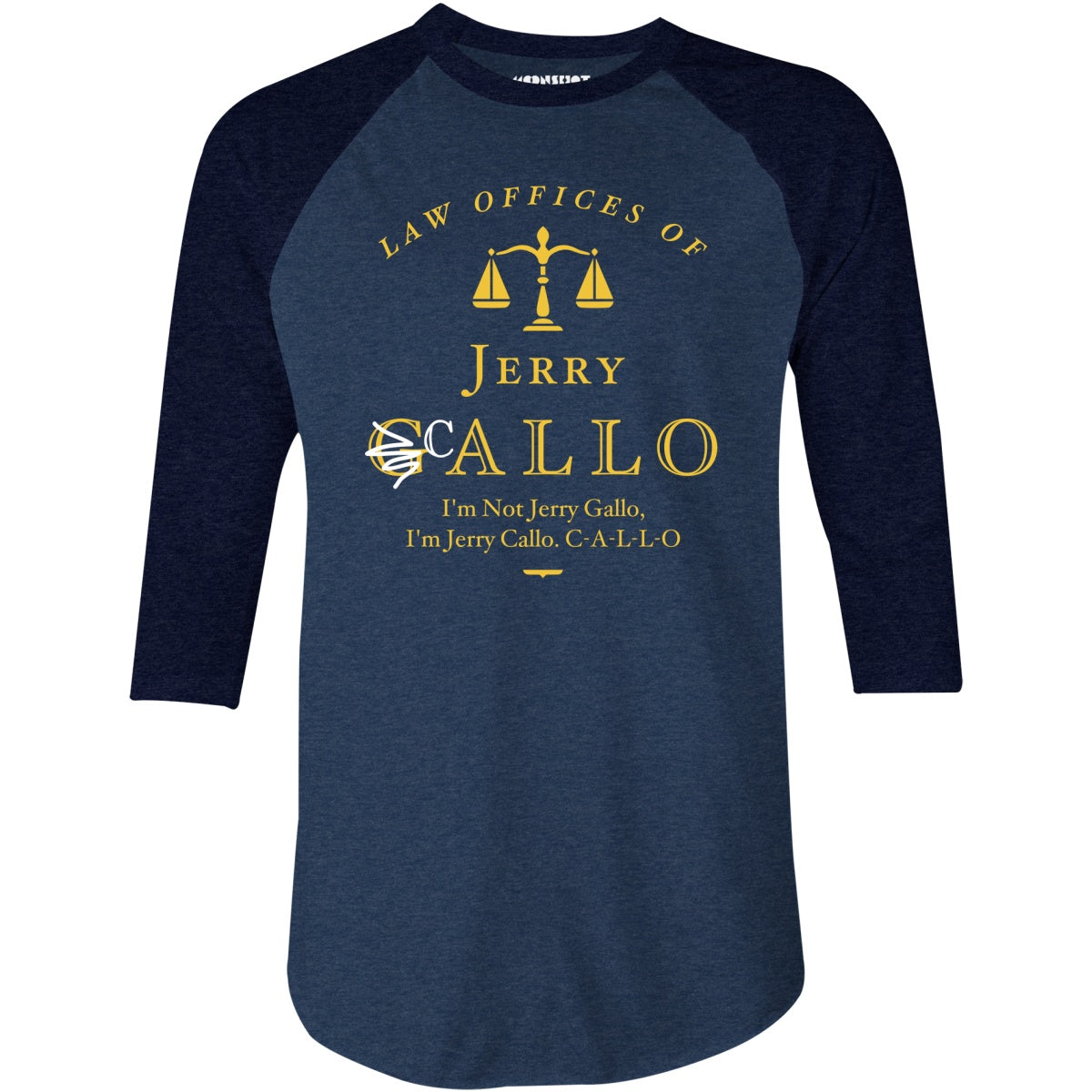 Law Offices of Jerry Callo - 3/4 Sleeve Raglan T-Shirt