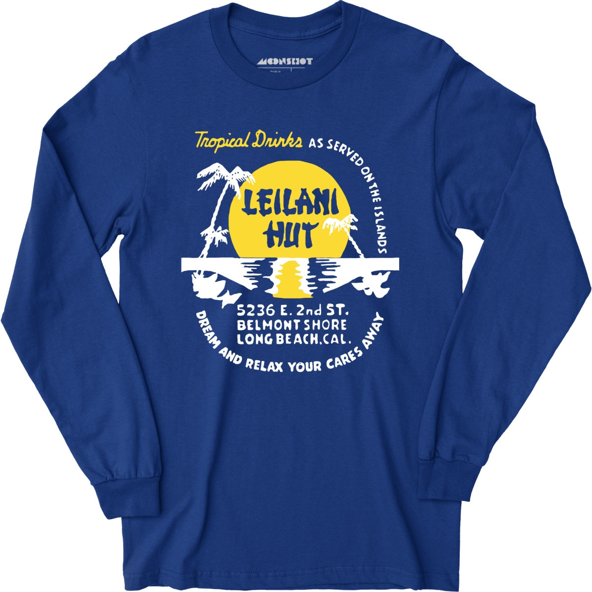 Leilani Hut - Long Beach, CA - Vintage Tiki Bar - Long Sleeve T-Shirt