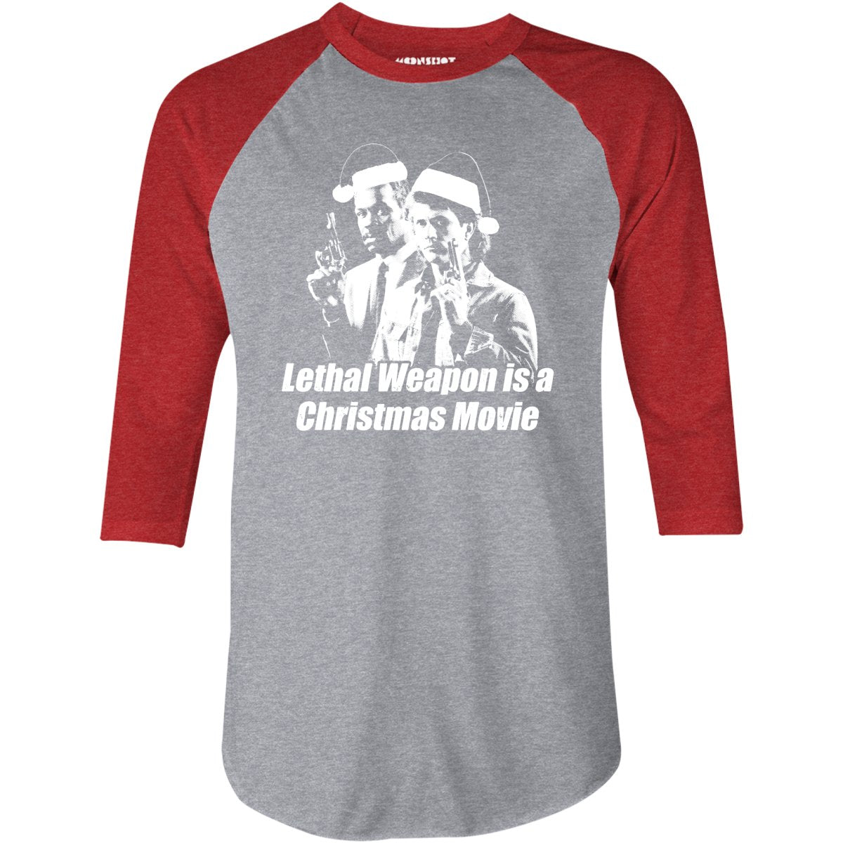 Lethal Weapon Christmas - 3/4 Sleeve Raglan T-Shirt – m00nshot 