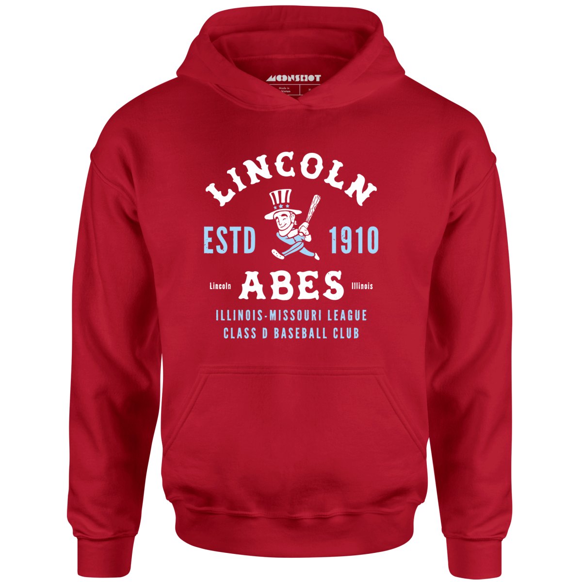 Lincoln Abes - Illinois - Vintage Defunct Baseball Teams - Unisex Hoodie