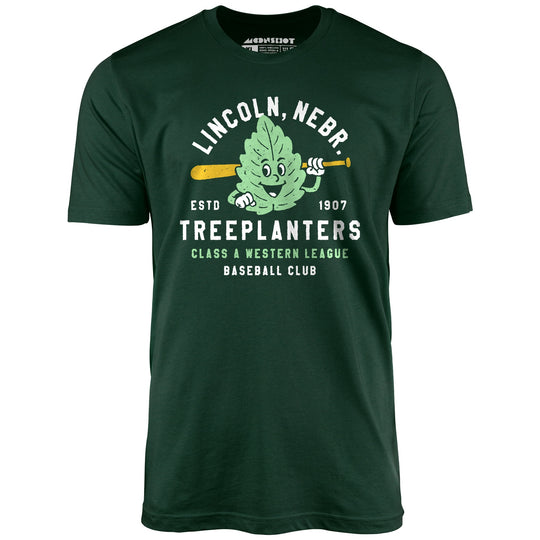 Lincoln Treeplanters - Nebraska - Vintage Defunct Baseball Teams - Unisex T-Shirt - Forest