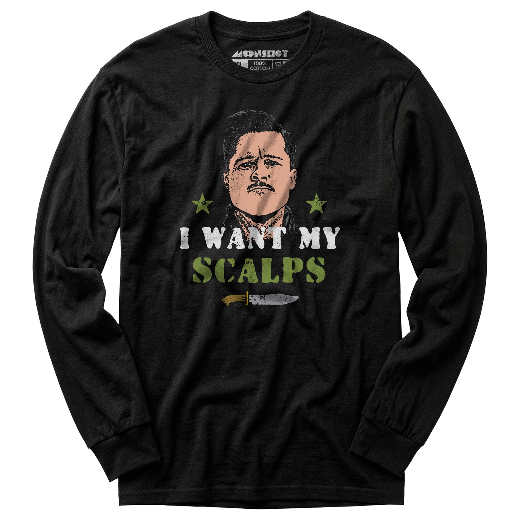Aldo Raine - I Want My Scalps - Long Sleeve T-Shirt