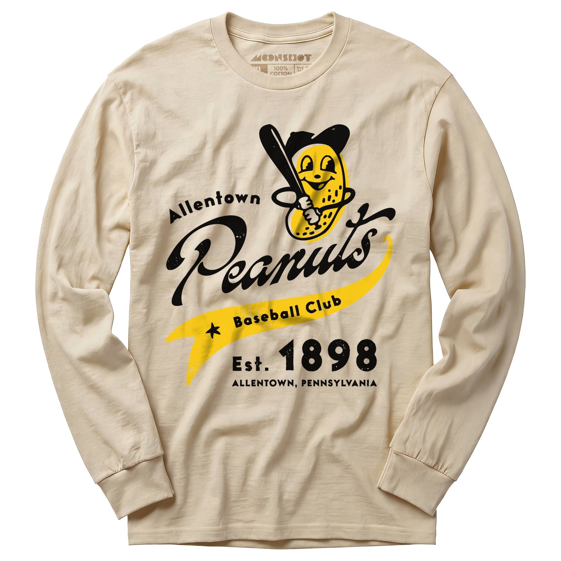 Allentown Peanuts - Pennsylvania - Vintage Defunct Baseball Teams - Long Sleeve T-Shirt