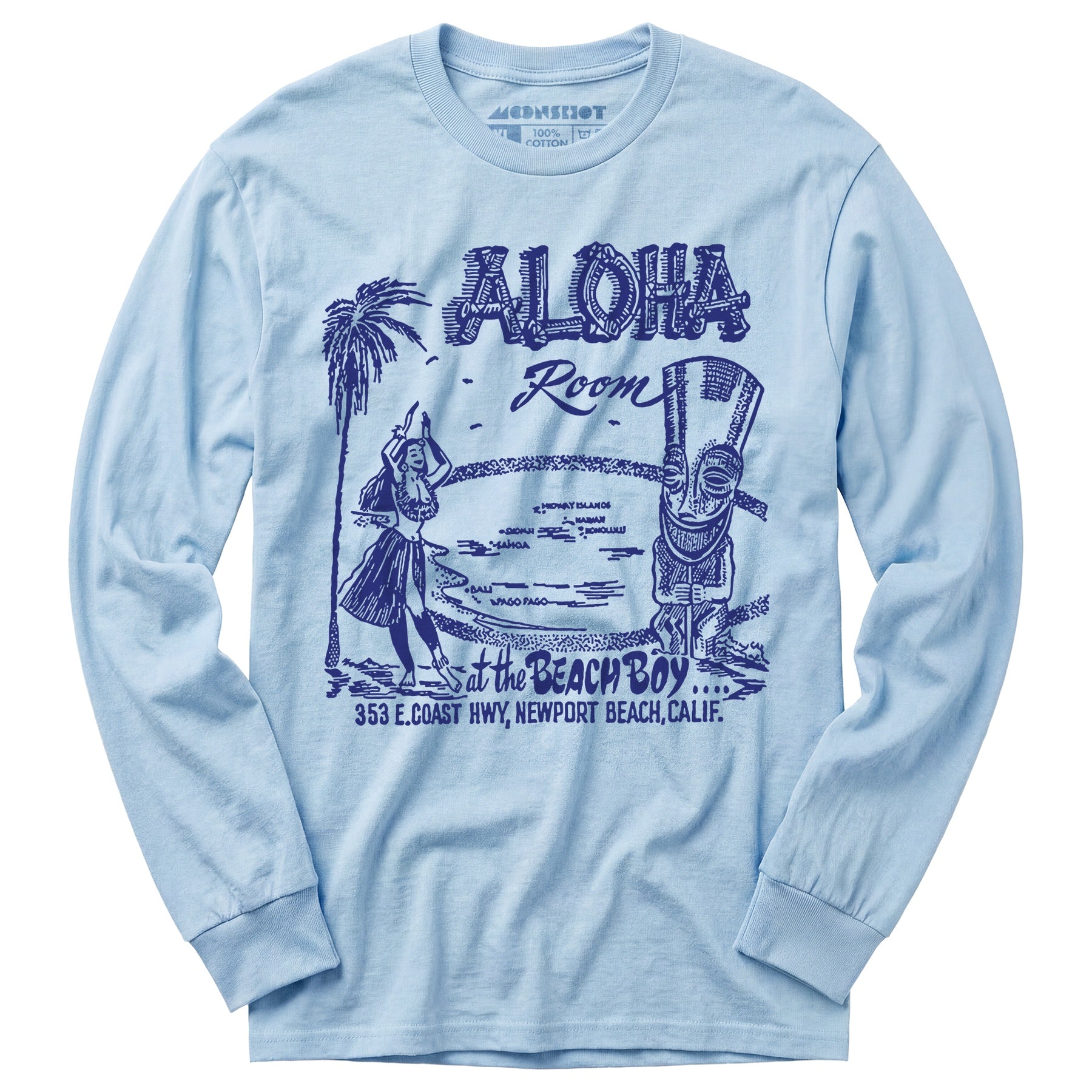 Aloha Room - Newport Beach, CA - Vintage Tiki Bar - Long Sleeve T-Shirt