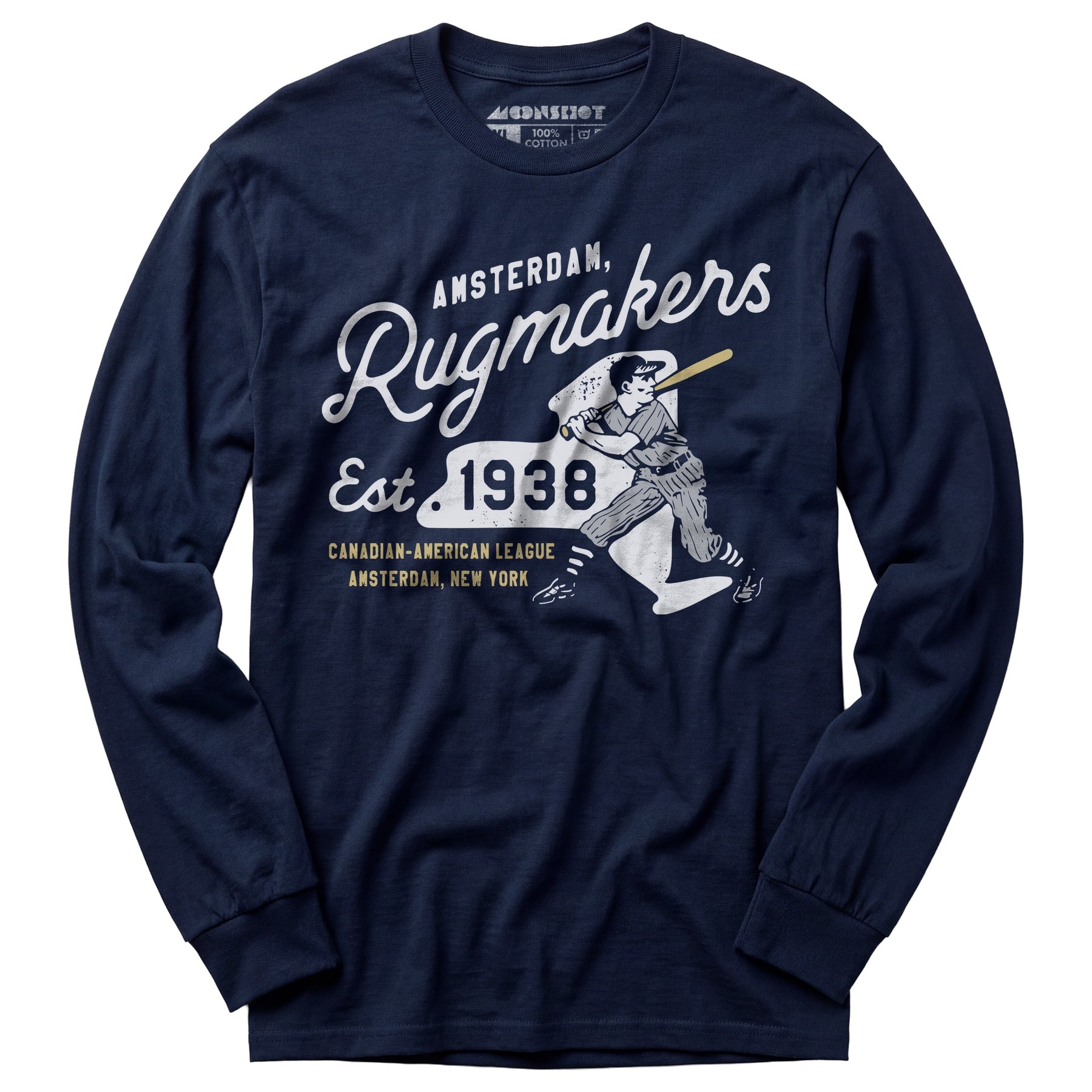 Amsterdam Rugmakers - New York - Vintage Defunct Baseball Teams - Long Sleeve T-Shirt