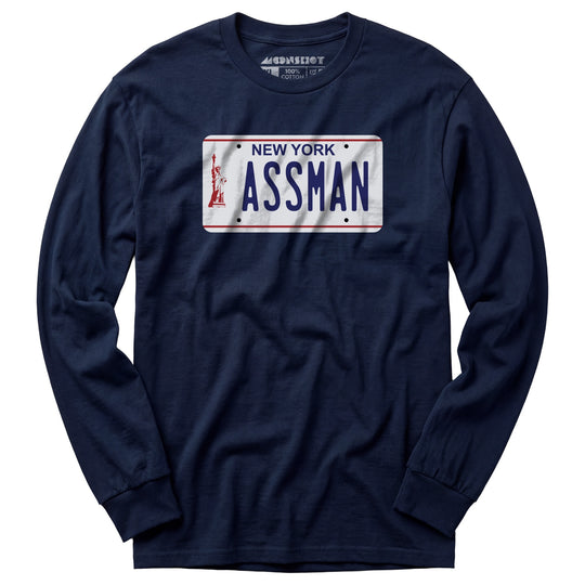 Assman New York License Plate - Long Sleeve T-Shirt