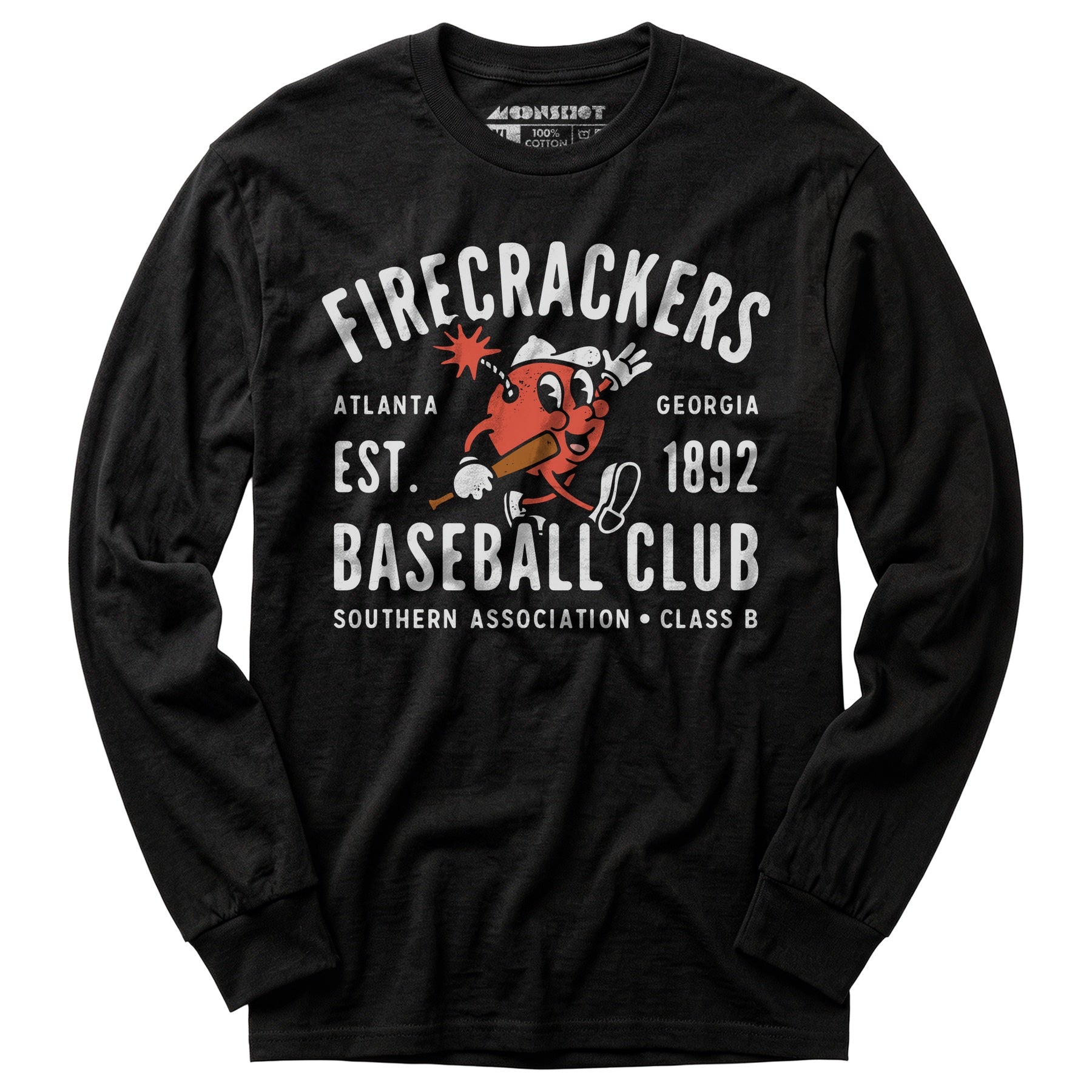 Atlanta Firecrackers - Georgia - Vintage Defunct Baseball Teams - Long Sleeve T-Shirt
