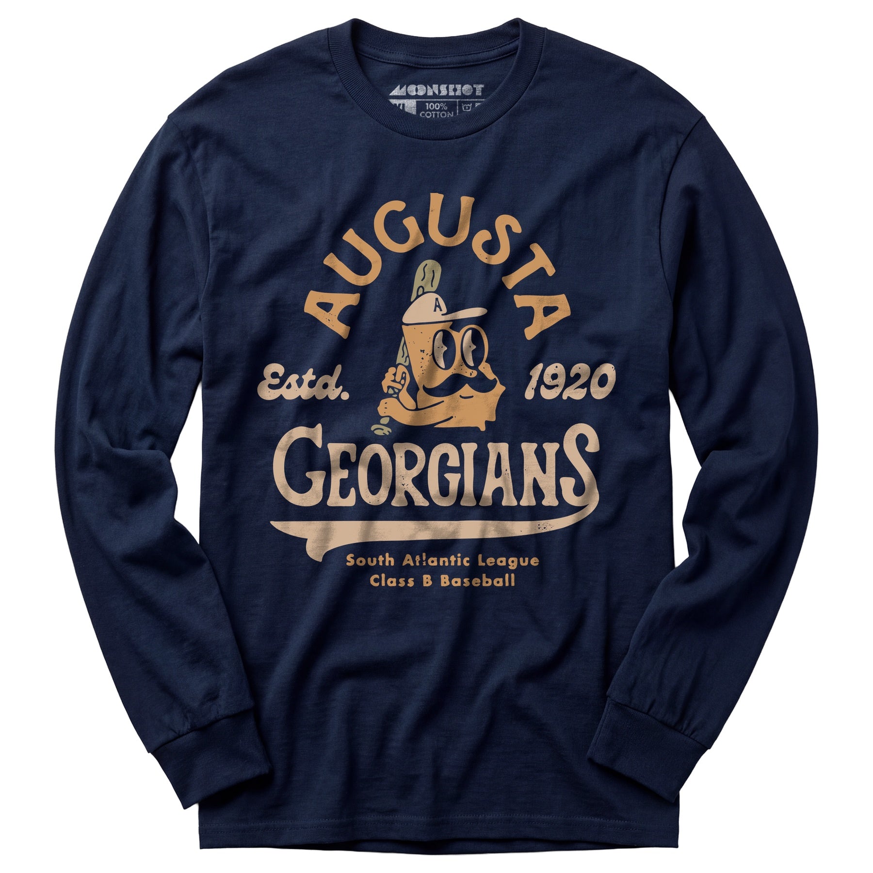 Augusta Georgians - Georgia - Vintage Defunct Baseball Teams - Long Sleeve T-Shirt