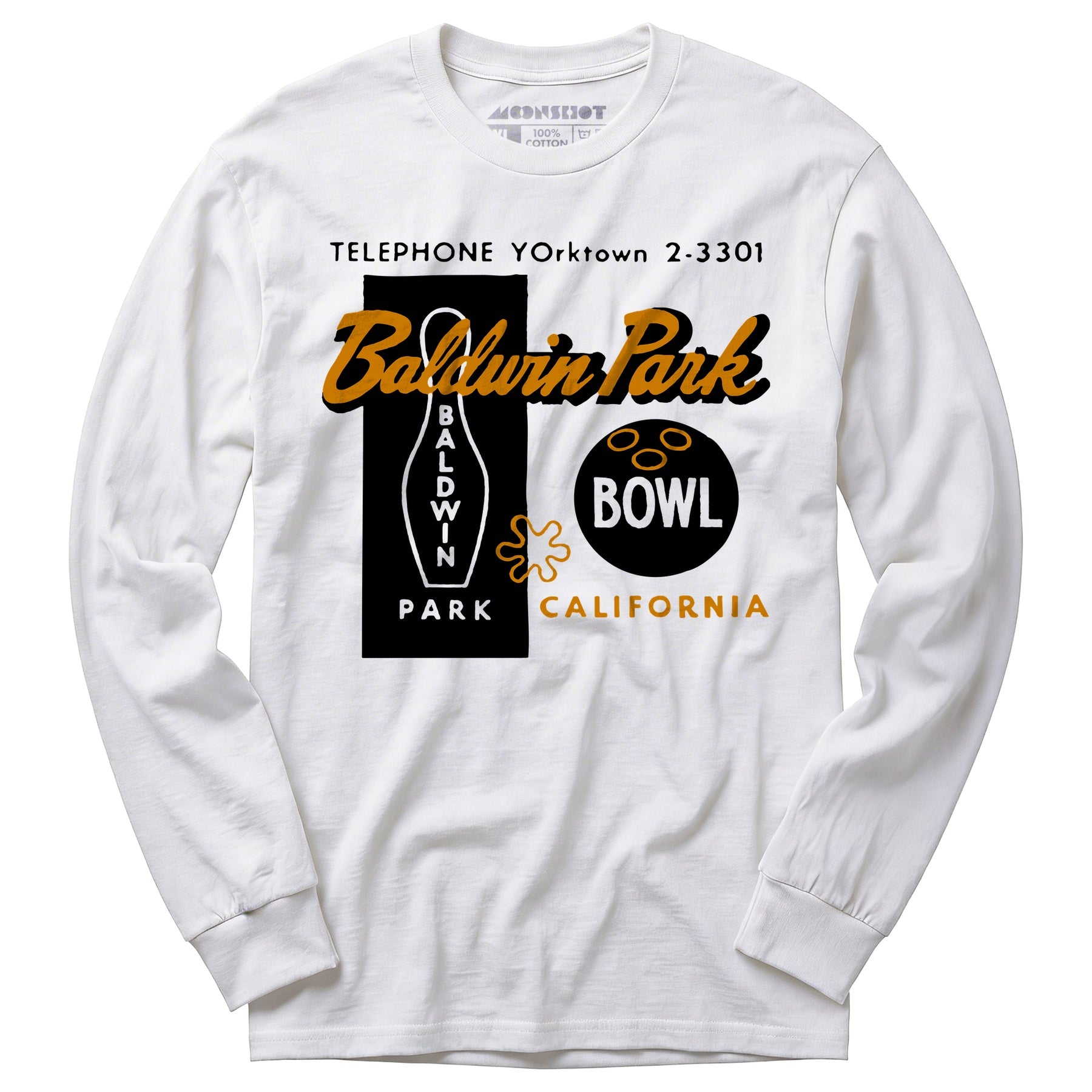 Baldwin Park Bowl - Baldwin Park, CA - Vintage Bowling Alley - Long Sleeve T-Shirt