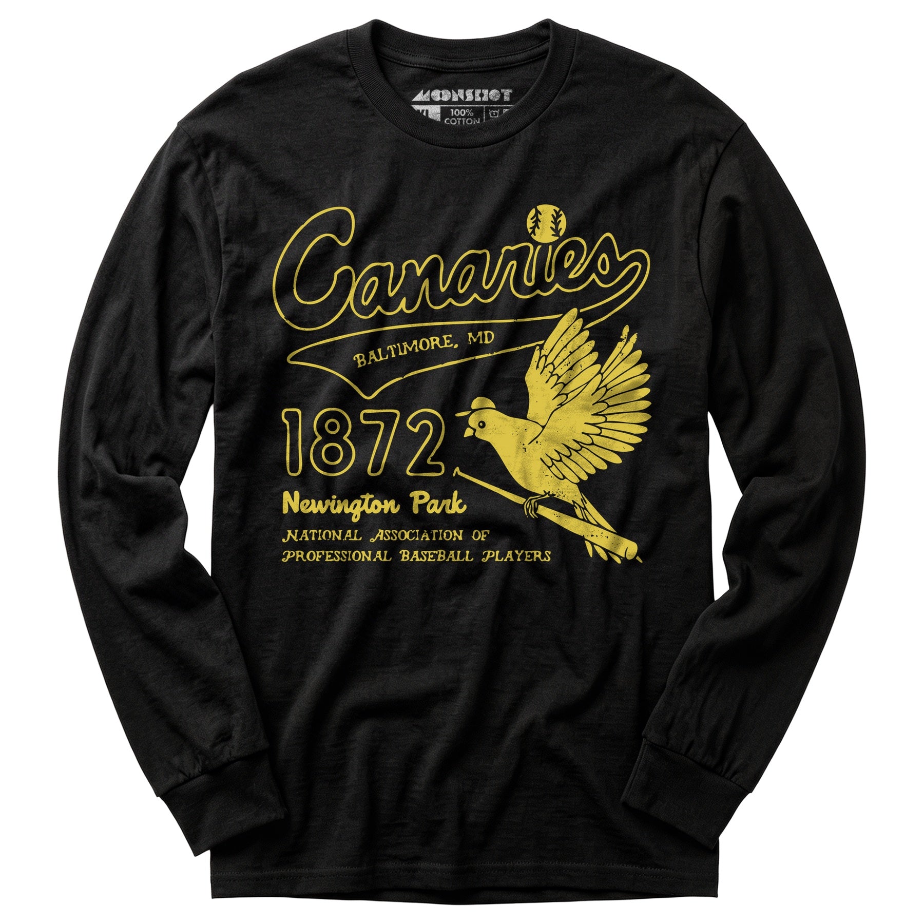 Baltimore Canaries - Maryland - Vintage Defunct Baseball Teams - Long Sleeve T-Shirt
