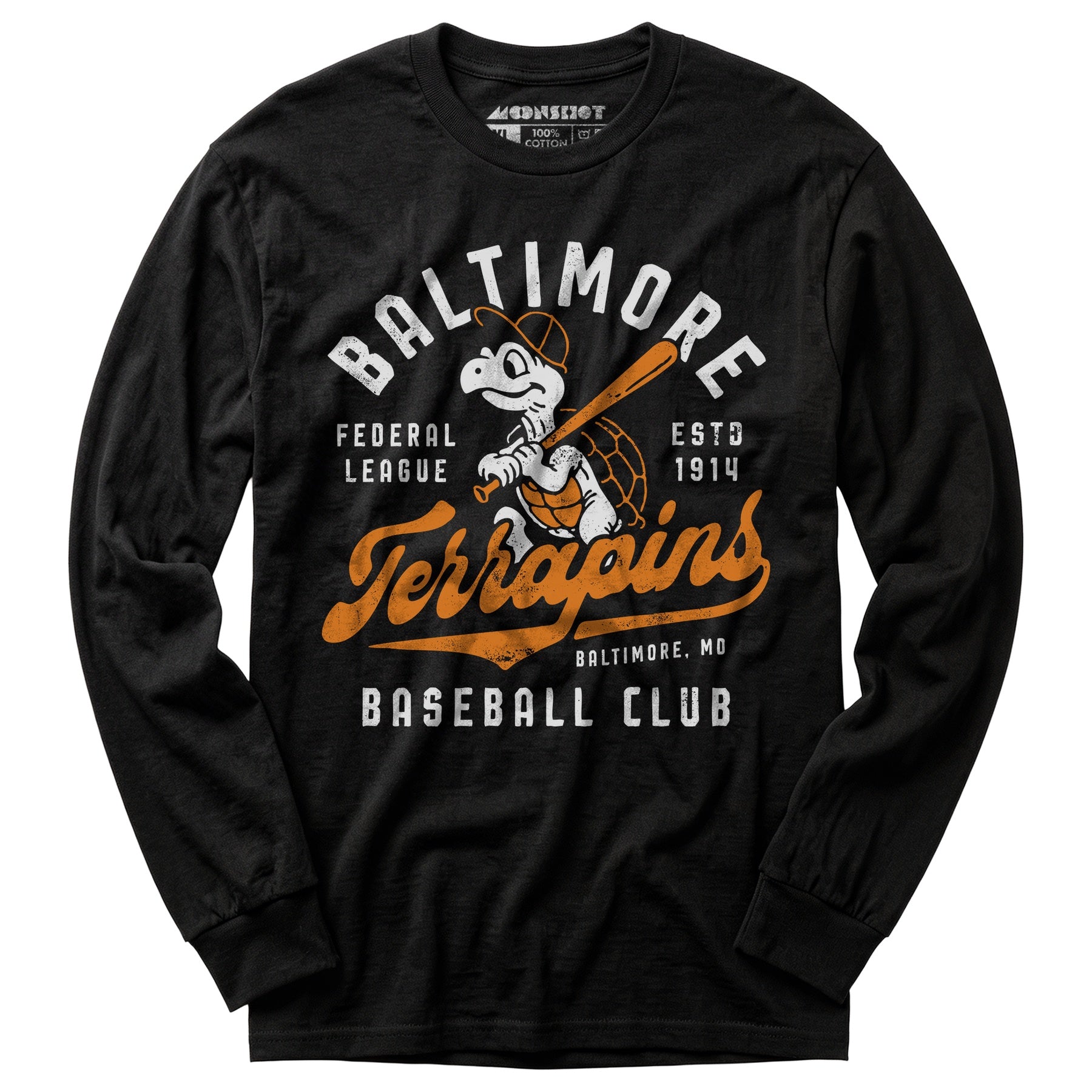 Baltimore Terrapins - Maryland - Vintage Defunct Baseball Teams - Long Sleeve T-Shirt