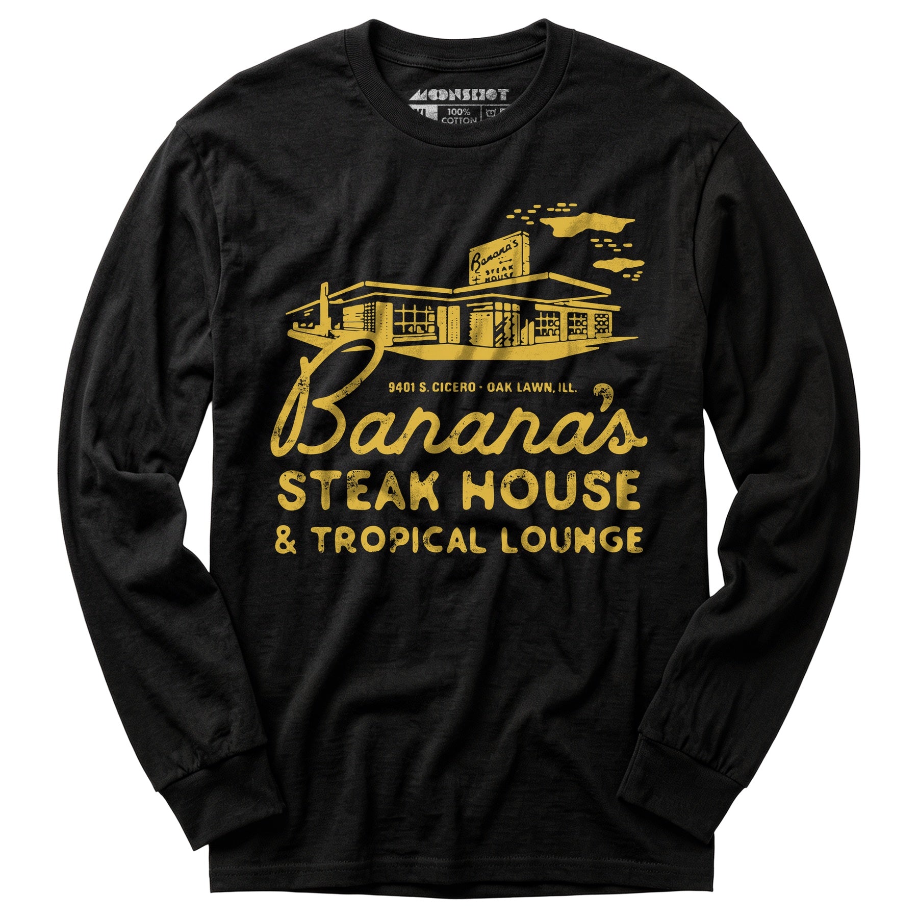 Banana's Steak House - Oak Lawn, Il - Vintage Restaurant - Long Sleeve T-Shirt