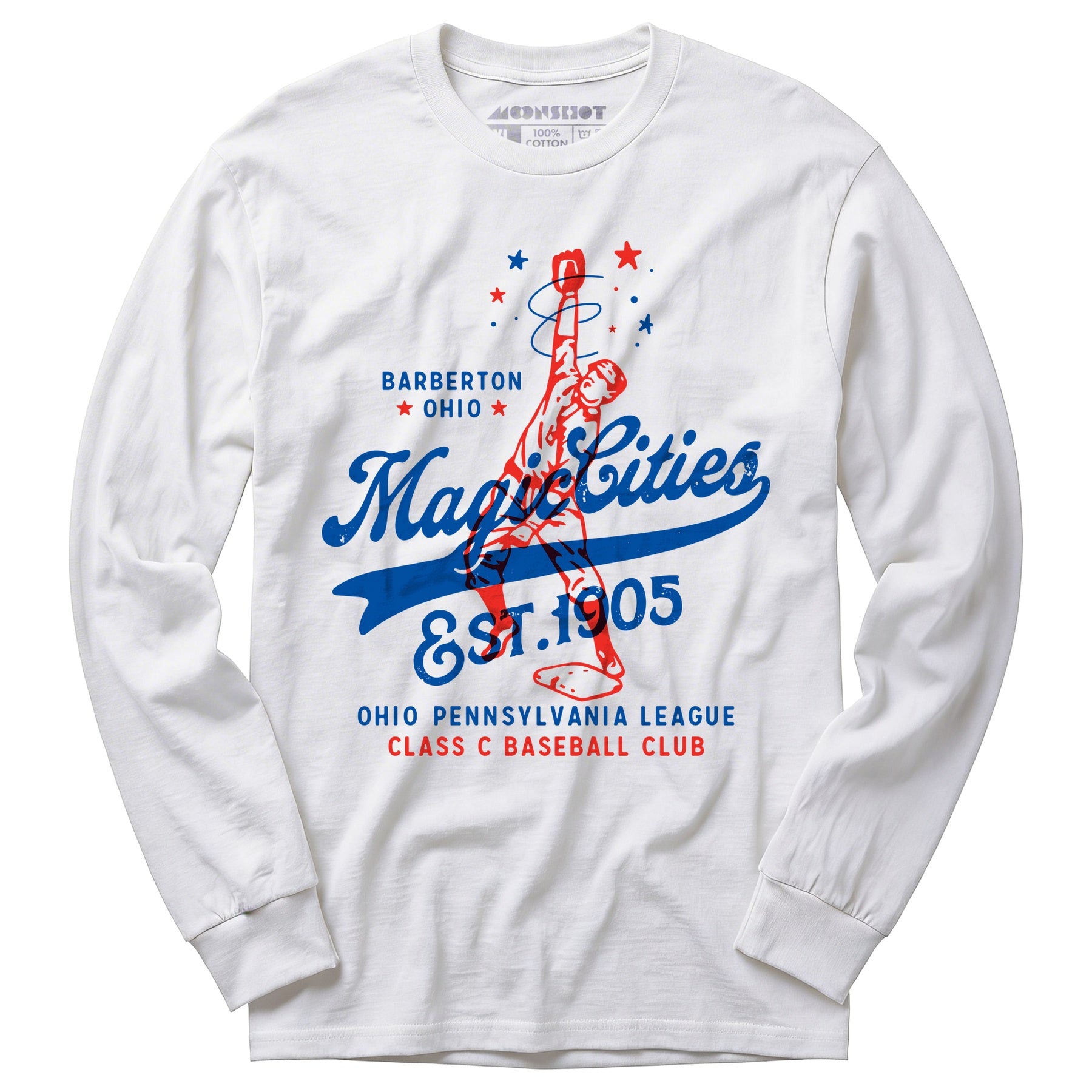 Barberton Magic Cities - Ohio - Vintage Defunct Baseball Teams - Long Sleeve T-Shirt