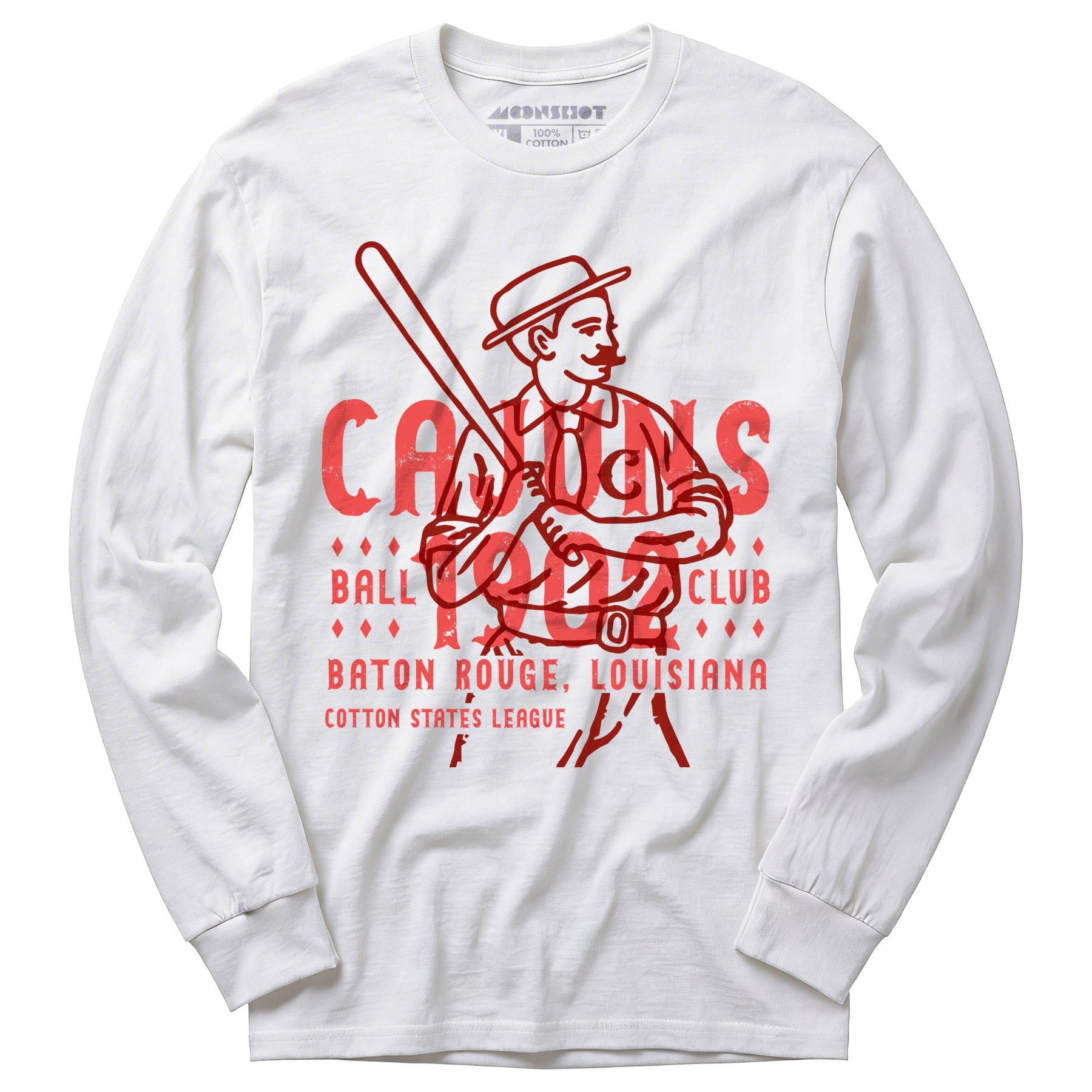 Baton Rouge Cajuns - Louisiana - Vintage Defunct Baseball Teams - Long Sleeve T-Shirt