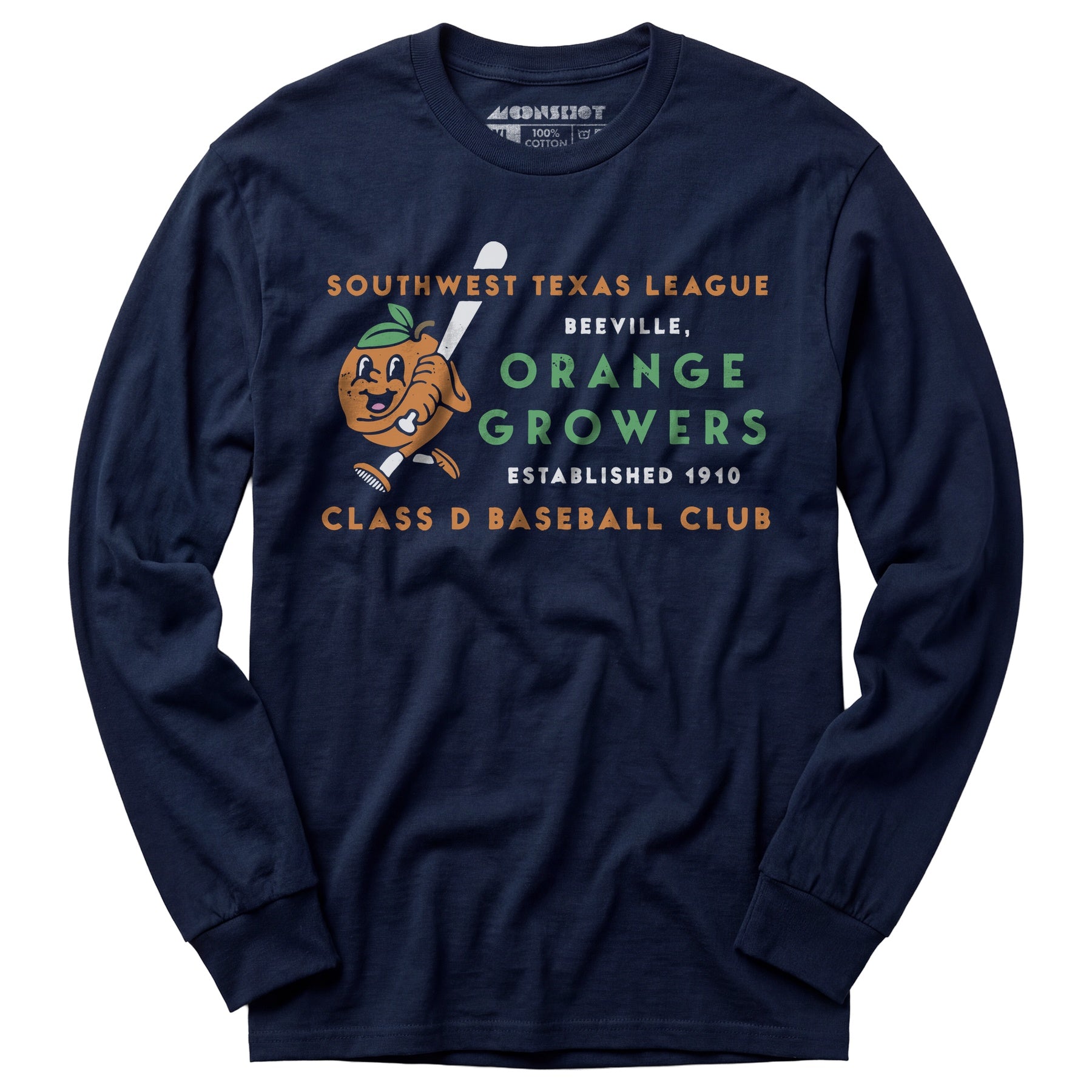 Beeville Orange Growers - Texas - Vintage Defunct Baseball Teams - Long Sleeve T-Shirt