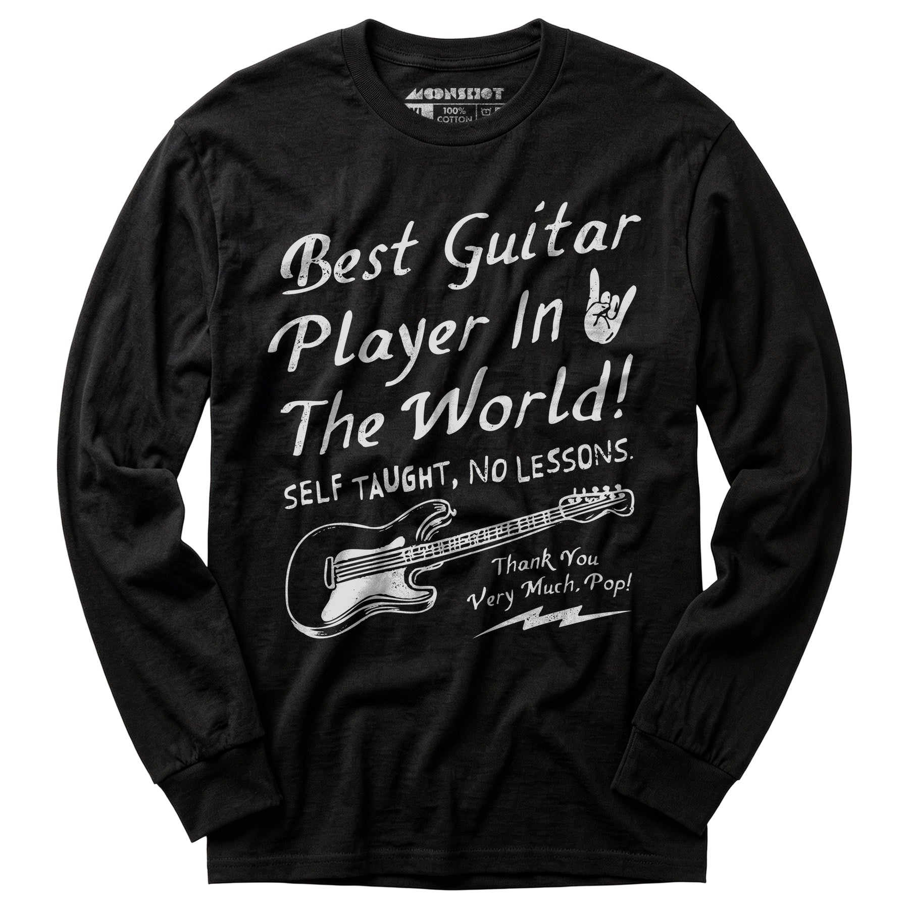 Best Guitar Player in The World Textual - Long Sleeve T-Shirt