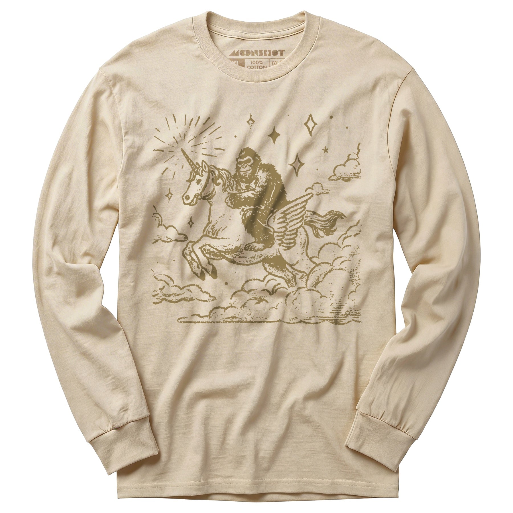 Bigfoot Riding On a Unicorn - Long Sleeve T-Shirt