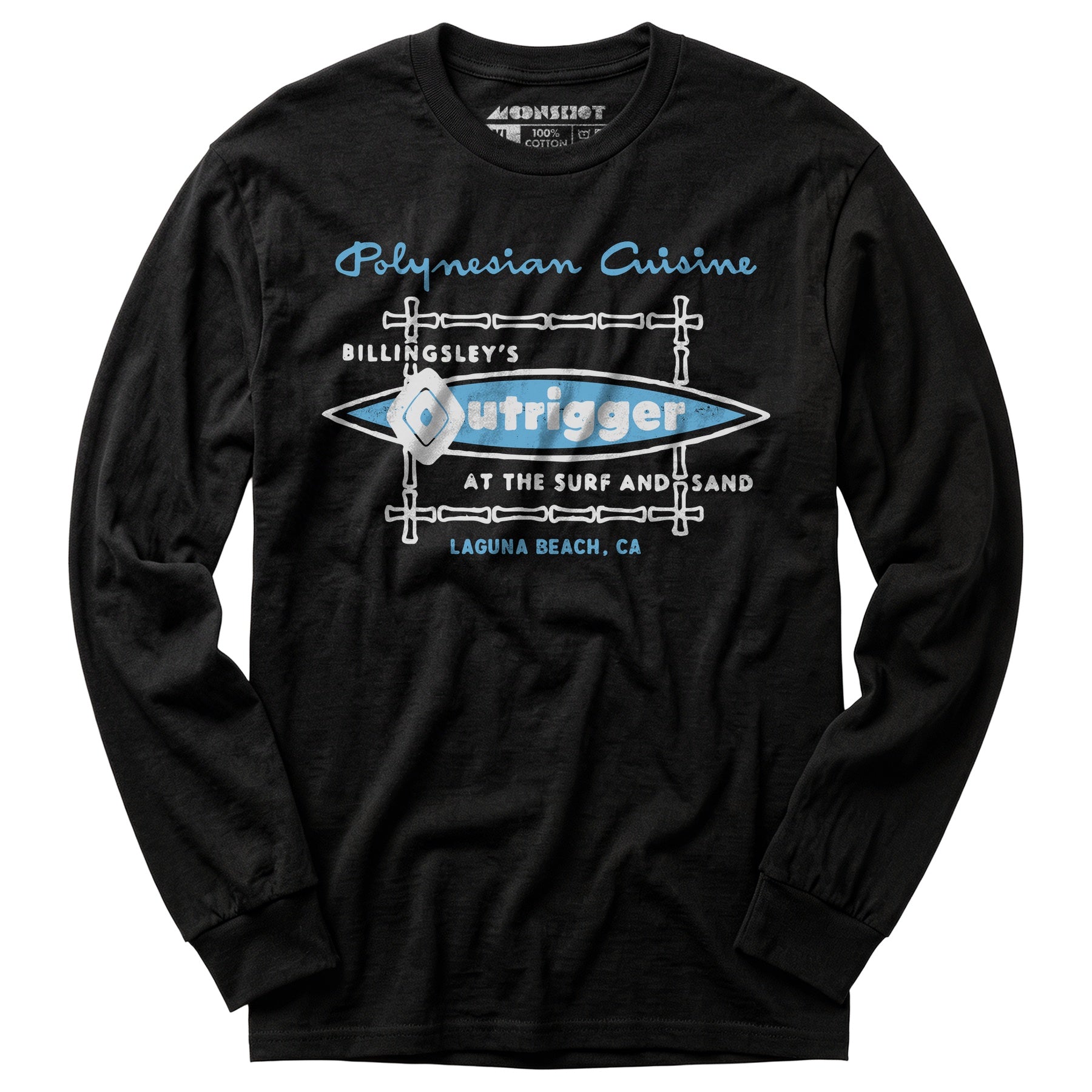 Billingsley's Outrigger - Laguna Beach, CA - Vintage Tiki Bar - Long Sleeve T-Shirt