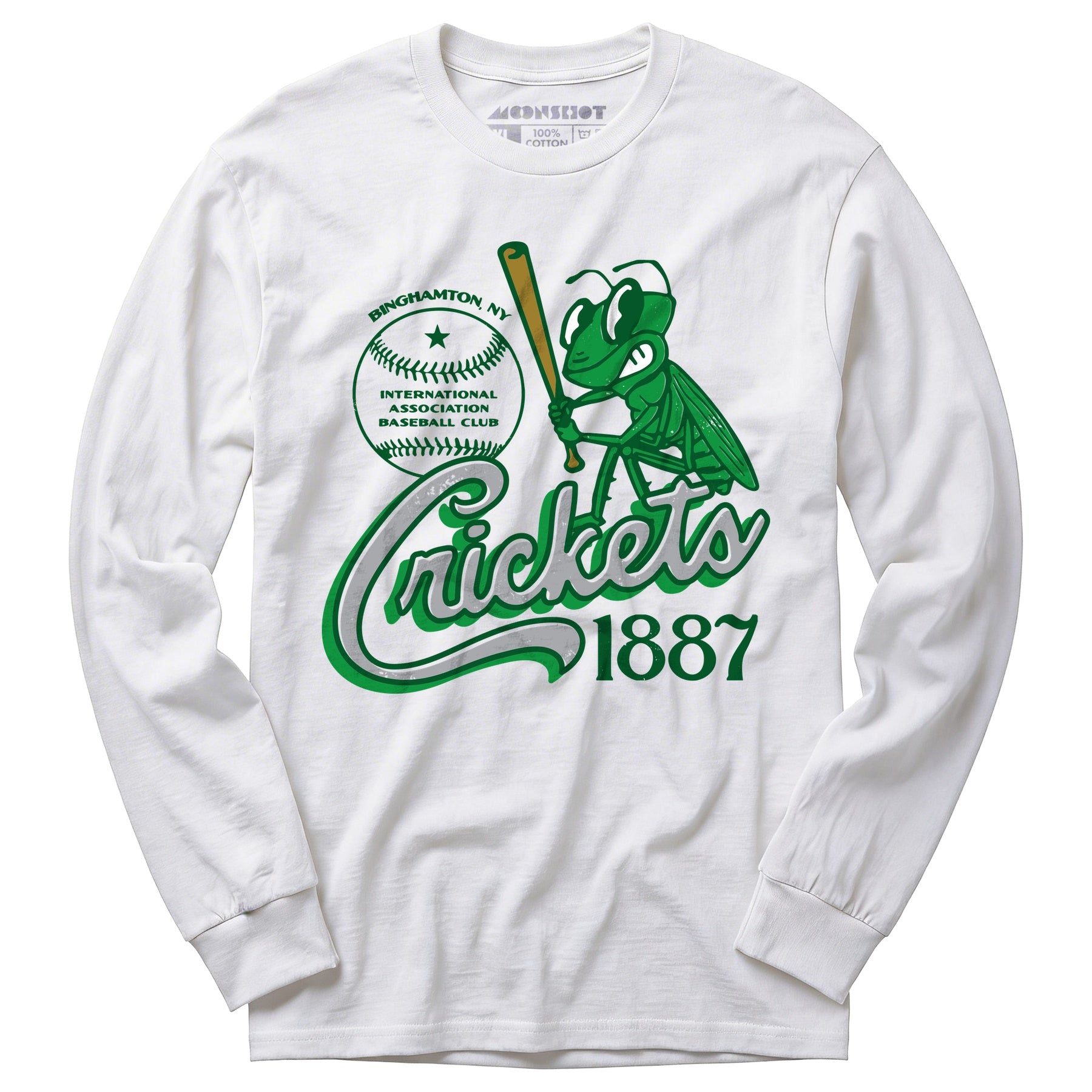 Binghamton Crickets - New York - Vintage Defunct Baseball Teams - Long Sleeve T-Shirt