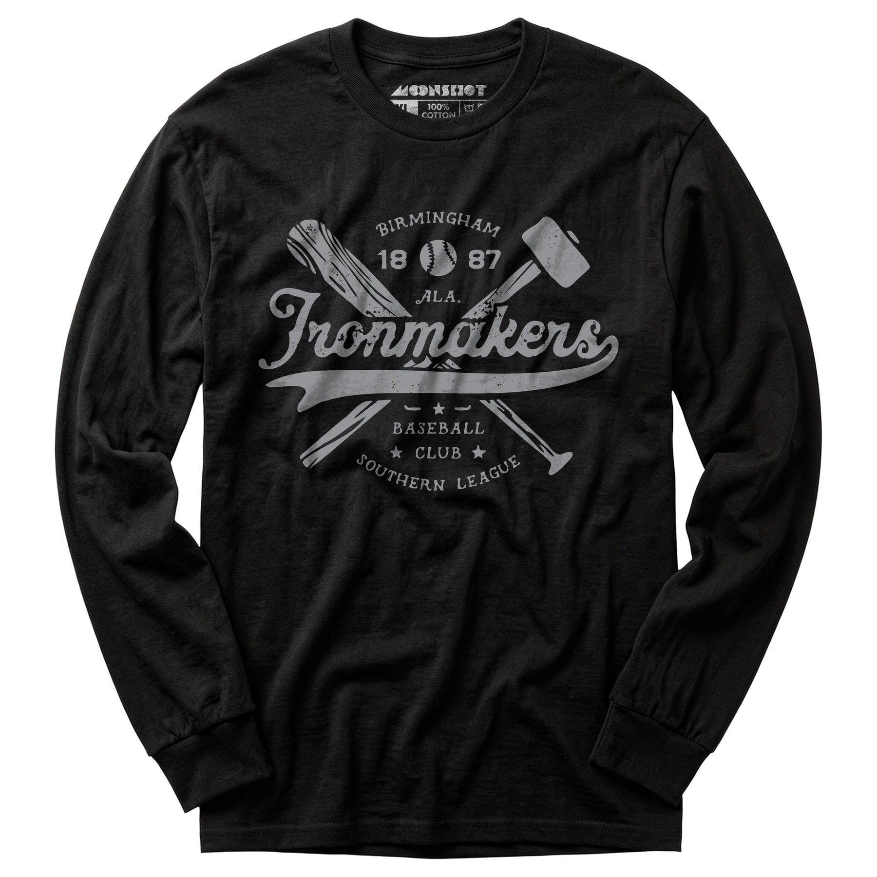 Birmingham Ironmakers - Alabama - Vintage Defunct Baseball Teams - Long Sleeve T-Shirt