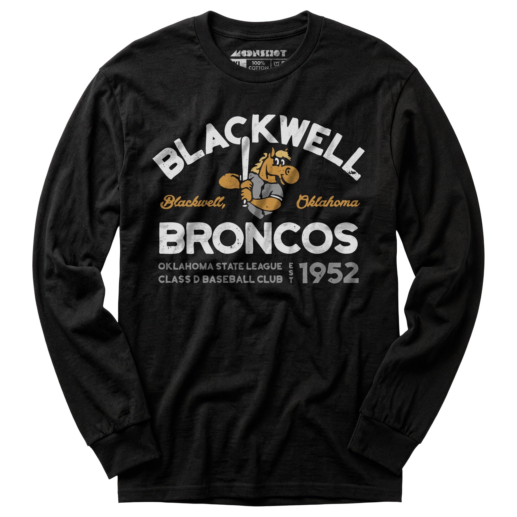 Blackwell Broncos - Oklahoma - Vintage Defunct Baseball Teams - Long Sleeve T-Shirt