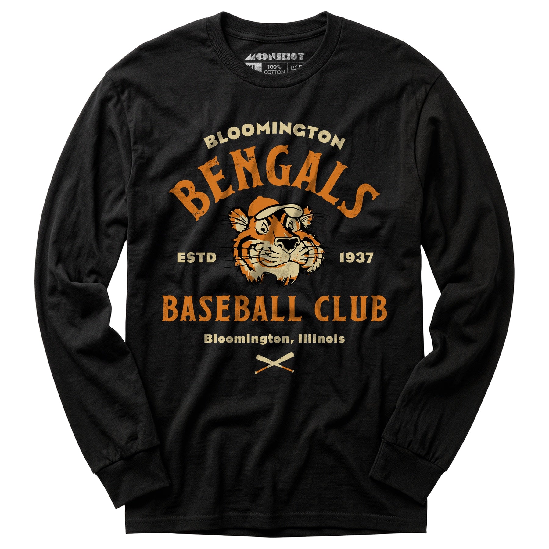 Bloomington Bengals - Illinois - Vintage Defunct Baseball Teams - Long Sleeve T-Shirt