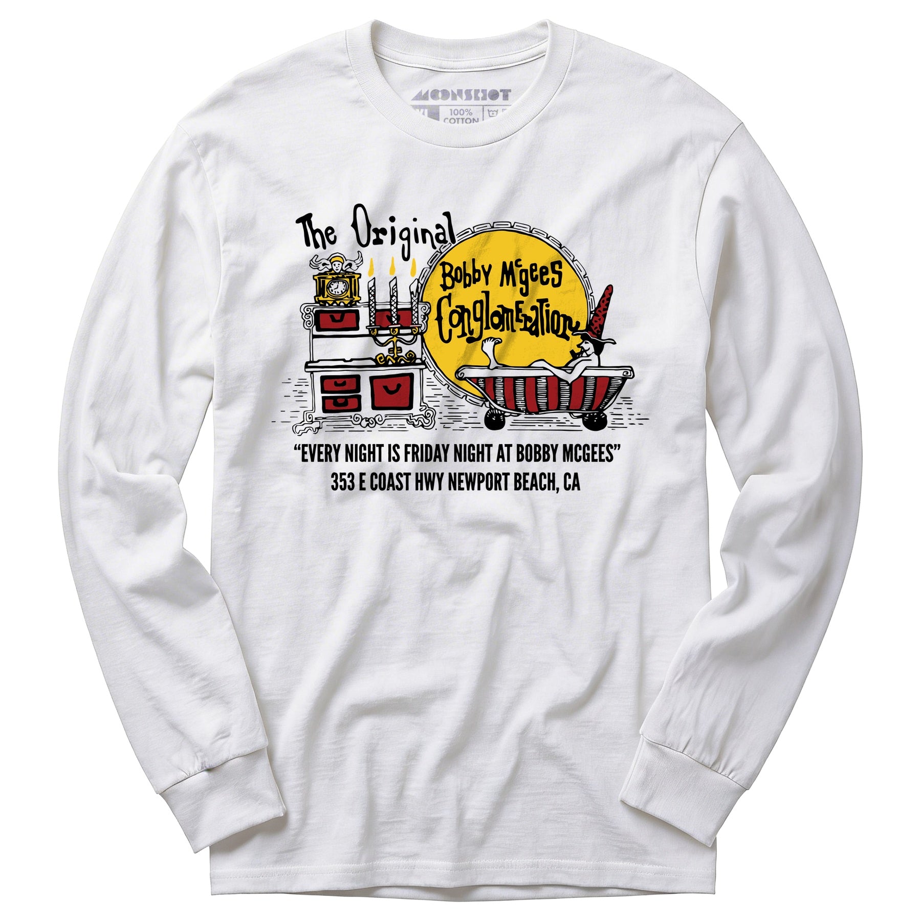 Bobby McGee's - Newport Beach, CA - Vintage Restaurant - Long Sleeve T-Shirt