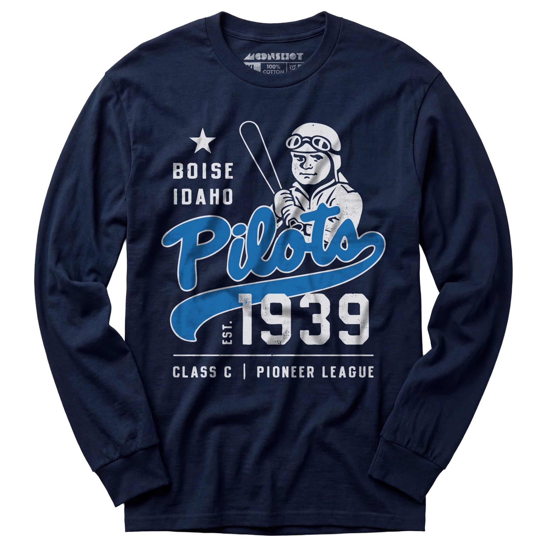 Boise Pilots - Idaho - Vintage Defunct Baseball Teams - Long Sleeve T-Shirt