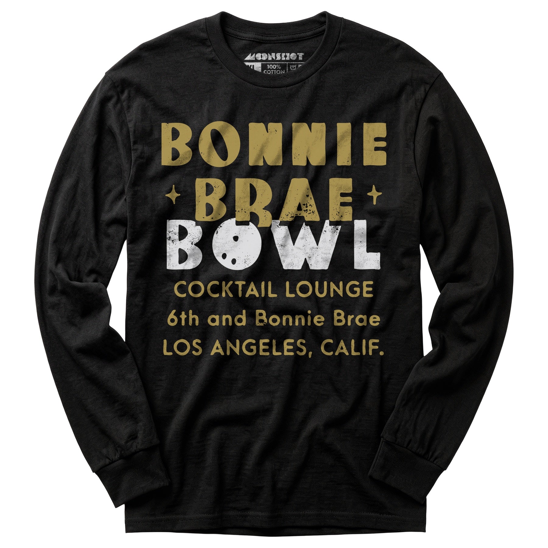 Bonnie Brae Bowl - Los Angeles, CA - Vintage Bowling Alley - Long Sleeve T-Shirt