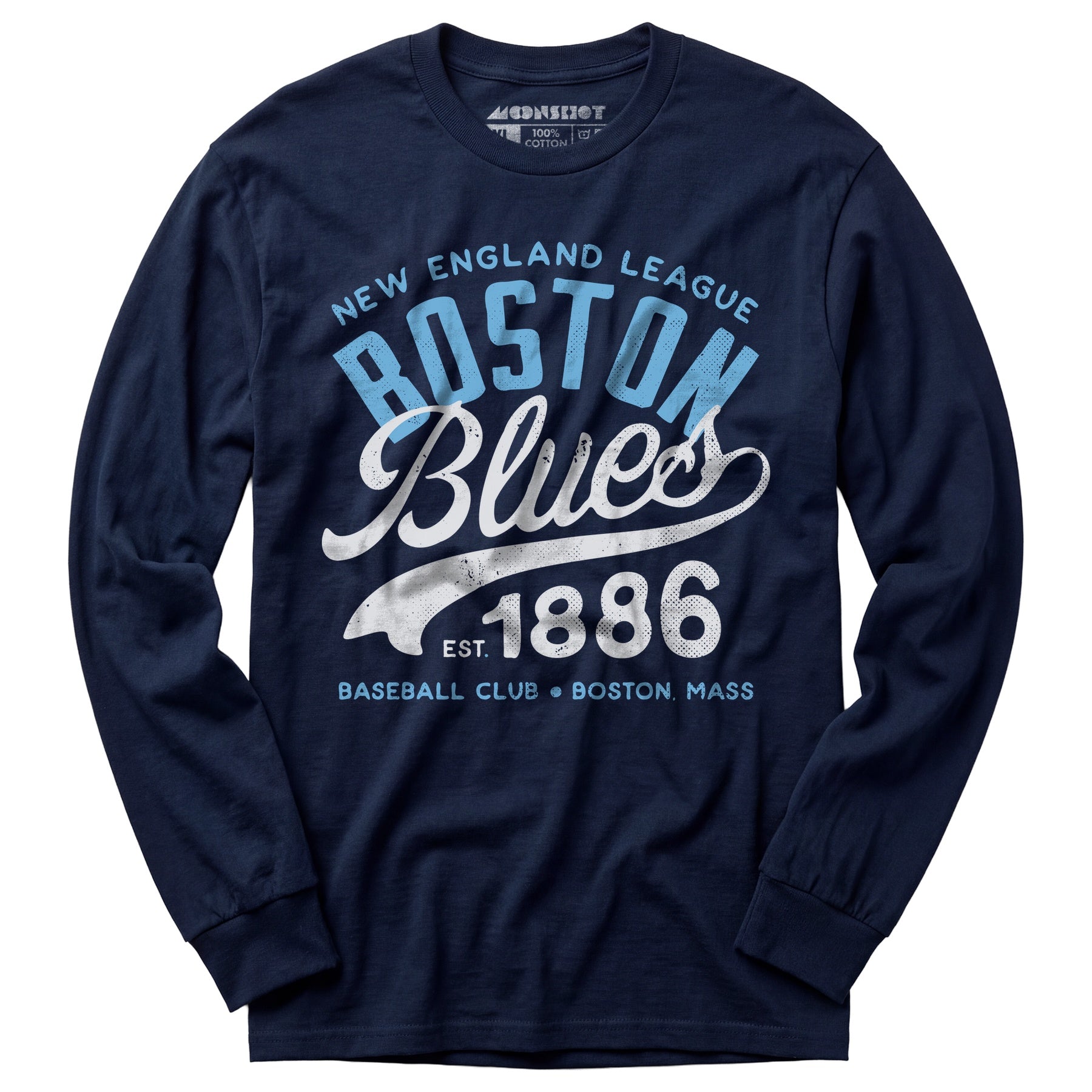 Boston Blues - Massachusetts - Vintage Defunct Baseball Teams - Long Sleeve T-Shirt