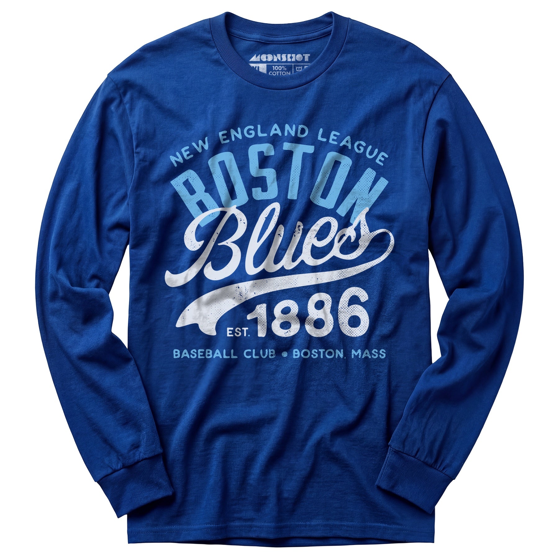Boston Blues - Massachusetts - Vintage Defunct Baseball Teams - Long Sleeve T-Shirt