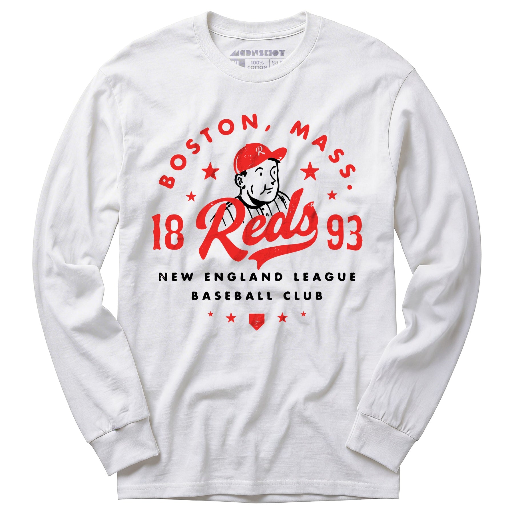 Boston Reds - Massachusetts - Vintage Defunct Baseball Teams - Long Sleeve T-Shirt