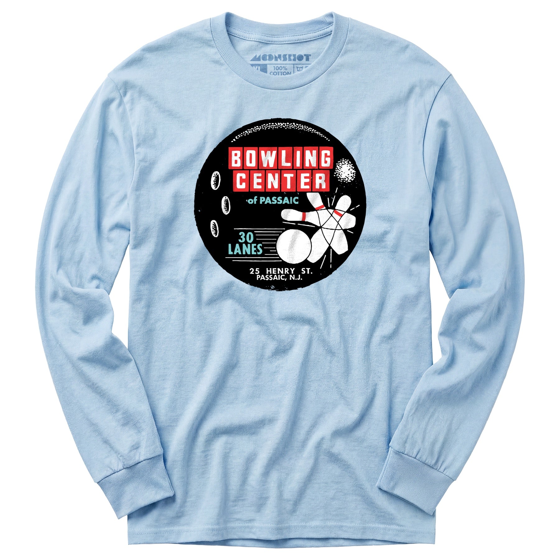Bowling Center of Passaic - Passaic, NJ - Vintage Bowling Alley - Long Sleeve T-Shirt