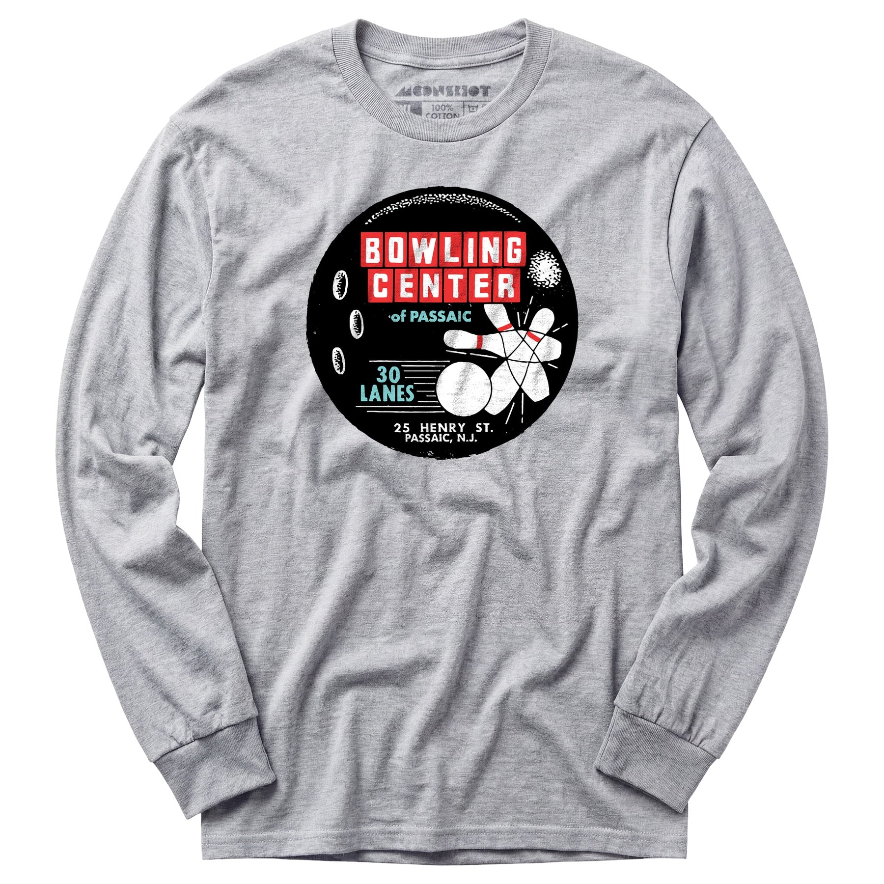 Bowling Center of Passaic - Passaic, NJ - Vintage Bowling Alley - Long Sleeve T-Shirt